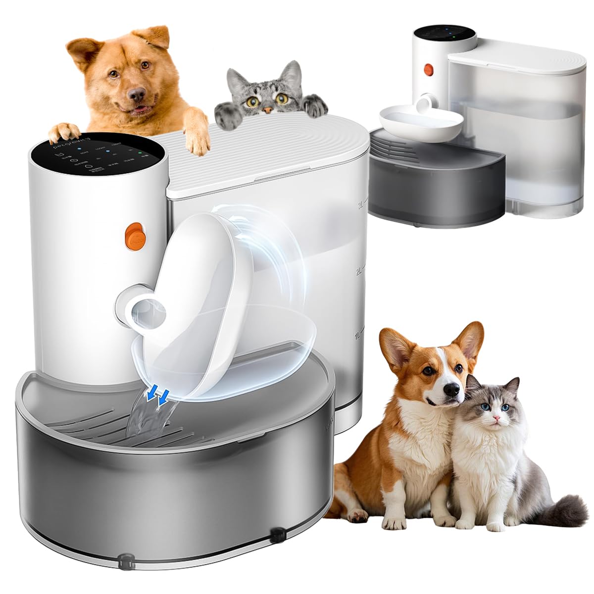 Photo 1 of Smart Wireless Pet Water Fountain,2025 Upgraded Pet Water Fountain No Filter,3.5L/118oz Ultra-Quiet Design,Rechargeable Automatic Water Dispenser for Cats and Small Dogs