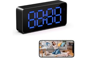 DAIFAC Hidden Camera Clock 1080P HD Wireless Spy Camera for Indoor Security WiFi Nanny Cam with Motion Detection and Night Vision