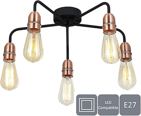 5xE27 / es de techo semi-empotrado luz, luces de techo colgante luces