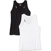 Amazon Essentials Women's Active Workout Quick Dry Tech Stretch Racerback Tank Top (Available in Plus Size), Multipacks