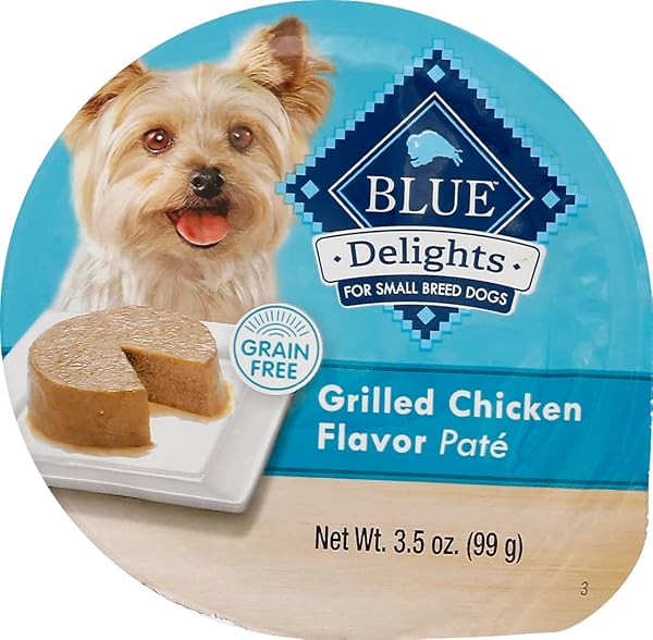 BLUE BUFFALO, DELIGHTS FOR SMALL BREED DOGS GRILLED CHICKEN FLAVOR PATE, 3.5 OUNCE