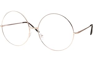 grinderPUNCH XXL Super Oversized Fashion Glasses Round Circle Frame Clear Lens