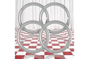 BRIGHTER DESIGN Set of 4 15" Chrome ABS 1 1/2" Deep Wheel Trim Rings