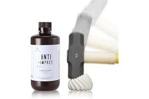 RI RESIONE RESIONE Anti-Impact Resin, 3D Printer Resin with Impact-Resistant and Durable Nylon-Like Resins Which is Wear-Resistant and High-Precision for LCD/MSLA/DLP Prtiner (White-Grey, 1kg)