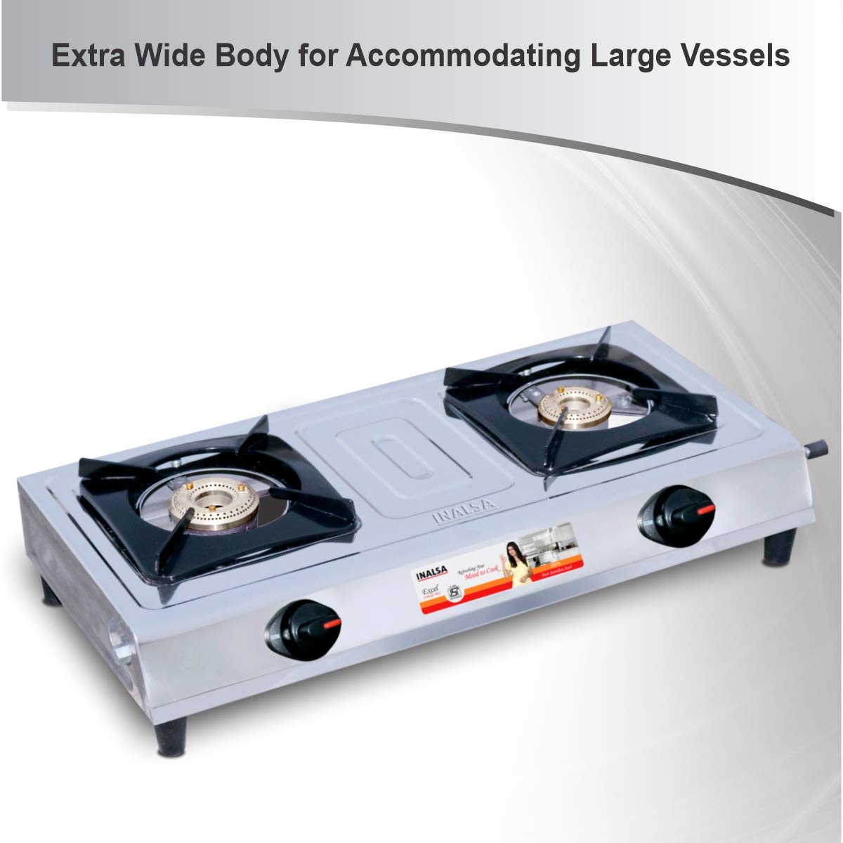 Manual Ignition Stainless Steel 2 Burner Gas Stove Inalsa Best