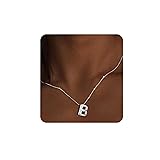 MTINEAPS Silver Initial Necklaces for Women Teen