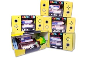 Shescrzionu Video Game Party Favors Boxes 12 PCS-Perfect Gamer Favor Boxes with Window, Game On Birthday Decorations Video Game Birthday Decorations,Game Bags,Video Game Gifts Aa15