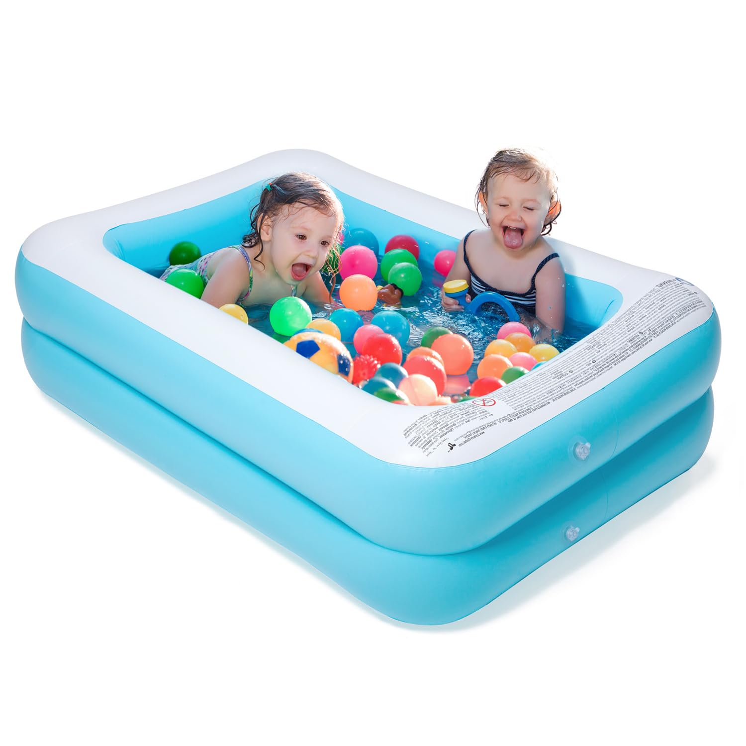 Photo 1 of CHICLIST Inflatable Kiddie Pool 61"x42"x18" Baby Pools Swim for Kids Inflatable Pool for Kiddie, Kids Easy Set for Backyard Summer Outdoor