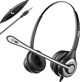 Wantek 3.5mm Headset with Mic Noise Cancelling Call Controls Computer Office view 1