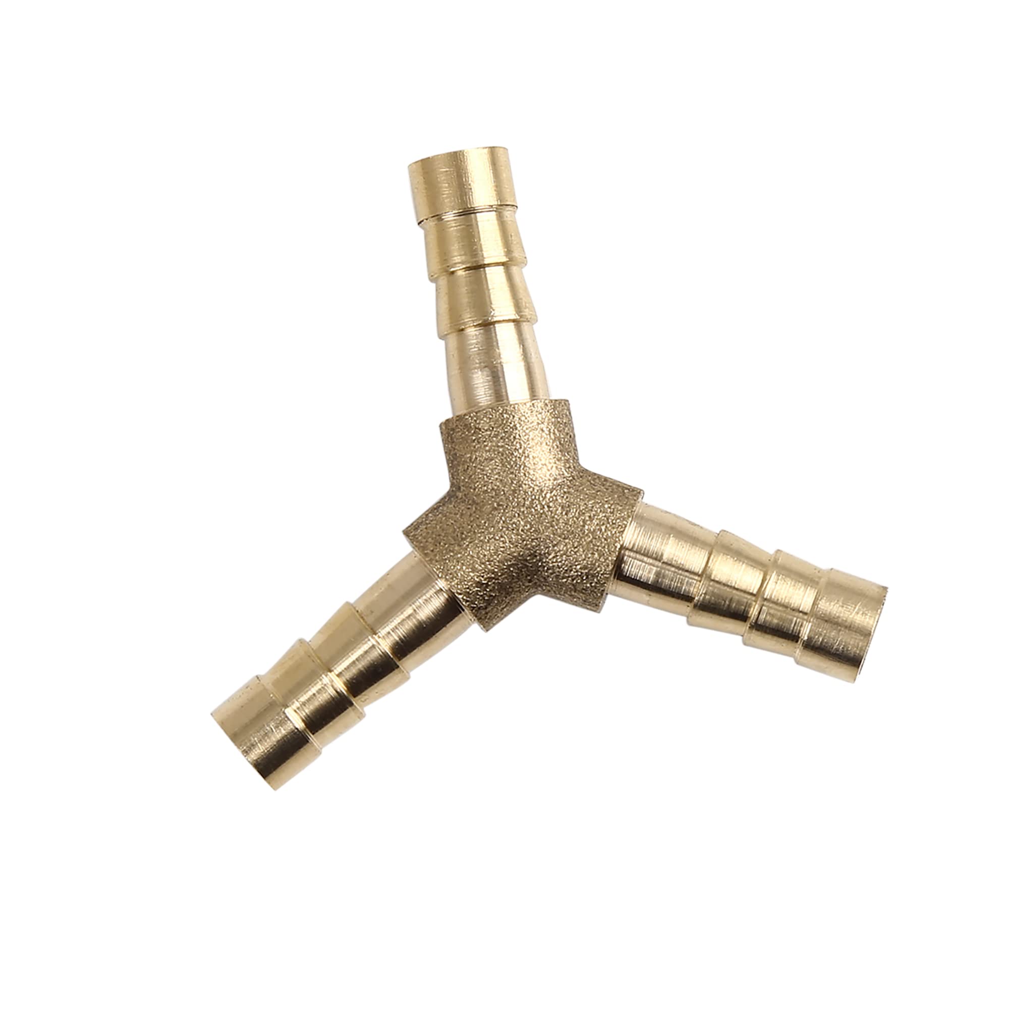 A ABSOPRO Brass Hose Barb Fitting Universal 6.5mm 3 Way Y Joiner Adaptor