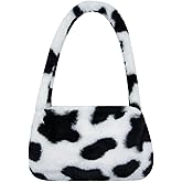 Girls Women Shoulder Clutch Purse Underarm Bag Fluffy Fuzzy Faux Fur Mini Cute Tote Handbag
