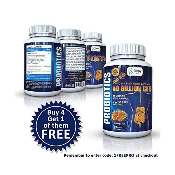 DNA Shift® 50 Billion cfu 11 LIVE Strain Probiotic Prebiotic Gut
