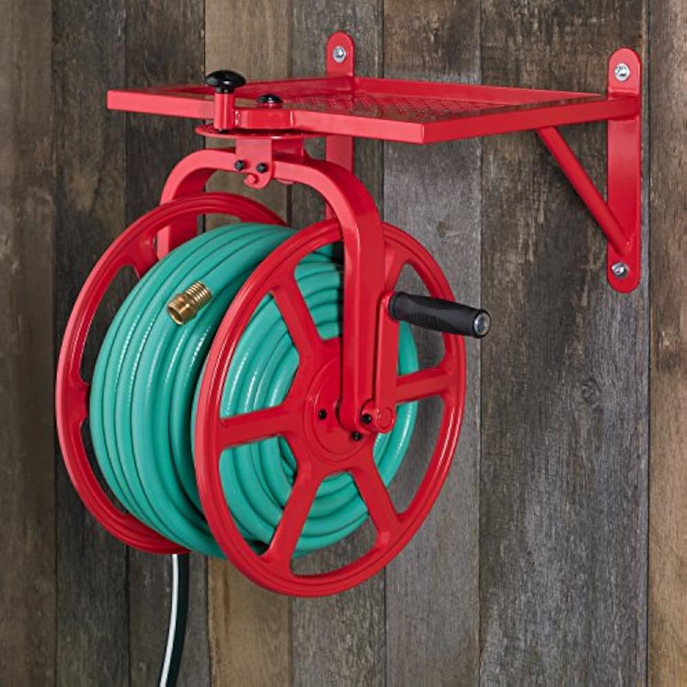 Liberty Garden 713 Revolution MultiDirectional Hose Reel, Red