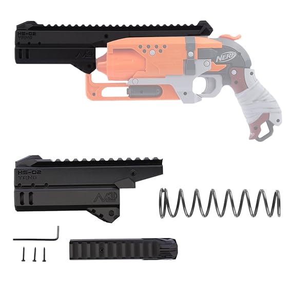 OviTop 3D Printing HS-02 Vorderrohr und Upgrade 8,5kg Tuning-Feder Set für Nerf Zombie Strike Hammershot Blaster