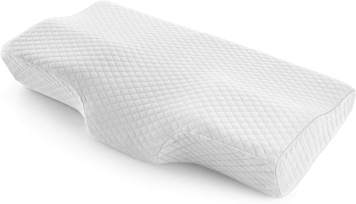 Milemont Memory Foam Pillows for Sleeping Contour Cervical Pillow Bed Pillow for Side, Back and Stomach Sleepers Standard Size Pillow: Kitchen & Dining