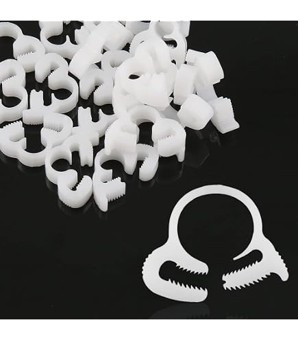 Hillman Group 59677 Snapper Hose Clamps - 3/4" To 7/8" Diameter Range, 8-Pack Of High-Strength Plastic Clamps