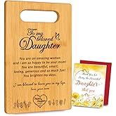 Daughter Gifts from Mom, To My Daughter Cutting Board Gifts from Mom Dad Parents, Christmas Birthday Gifts for Daughter from Mom, Mother Daughter Gifts for Adults Daughter