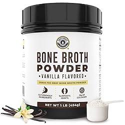 16oz Vanilla Bone Broth Protein Powder From Grass