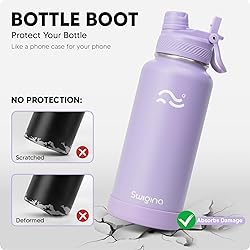 Swigina [2-IN-1 LID] Insulated Water Bottle with
