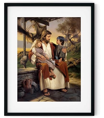 David Bowman Preziosa stampa artistica da parete Gesù Cristo e Bambino
