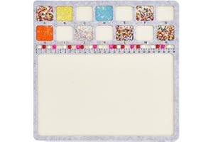 BENECREAT Square Felt Bead Design Boards, Medium Felt Beading Mat with Centimeter Alphabetic Scale Beads Tray Bead Pads for A
