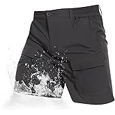 NATUVENIX Hiking Shorts for Men Stretch Lightweight Fishing Shorts Men Quick Dry Cargo Work Shorts Casual Mens Shorts Summer