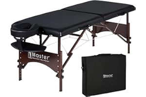 Master Massage Argo 28" Portable Massage Table with Walnut Legs Adjustable- Spa Bed for Tabletop Exercise & Massage- Beauty T