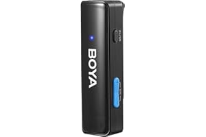 BOYA BOYALINK Transmitter Wireless Lavalier Microphone, Use with BOYALINK Receiver for iPhone Android Camera PC Laptop Video 