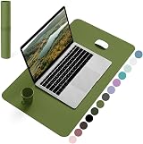 YSAGi Non-Slip Desk Pad 60x35 cm Grass Green Waterproof PVC Leather