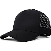Oversize XL XXL Trucker Hat for Men, Structured 5 Panel Snapback Performance Laser Cut Quick Dry Hat for Big Heads 23.5"-26"
