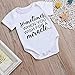 Mini honey 2Pcs Infant Twins Baby Boys Girls Short Sleeve Letter Print Romper Bodysuit Summer Outfit Clothes White