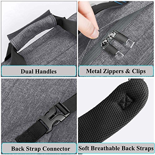 SOCKO 17 Inch Laptop Backpack with Side Handle and Shoulder Strap,Travel Bag Hiking Knapsack Rucksack College Student Shoulder Back Pack for Up to 17.3 Inches Laptop / Notebook Computer,Grey