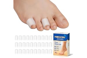 Pnrskter Toe Protectors Women - (30Pcs Small) - Gel Toe Sleeves for Women & Men - Toe Caps for Blisters, Corns, Calluses, Toenails Loss - for Daily Walking, Running and Travel Use