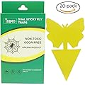 Trapro Dual Sticky Fly Traps for Houseplant Fly Insect Control, Non-Toxic and Eco-Friendly - 20 Pack / Butterfly Shape