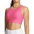 baleaf Women's Swim Bra Modest High Neck Bikini Tops Quick Dry UPF 50+Bathing Suit Sports Workout Removable Padded
