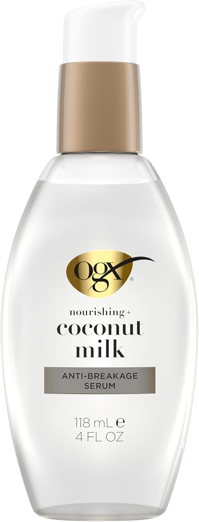 OGX 91008 Coconut Milk Anti-Breakage Serum 4oz Hydrating Strengthening