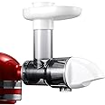 Masticating Juicer Attachment for KitchenAid Stand Mixers, Masticating Juicer, Slow Juicer Attachment for KitchenAid Stand Mixers, White(Machine/Mixer Not Included)