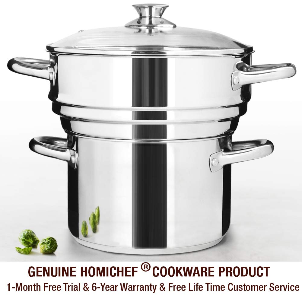 Mua HOMICHEF 3 PCS Whole Food Steamer Set Nickel Free Stainless Steel