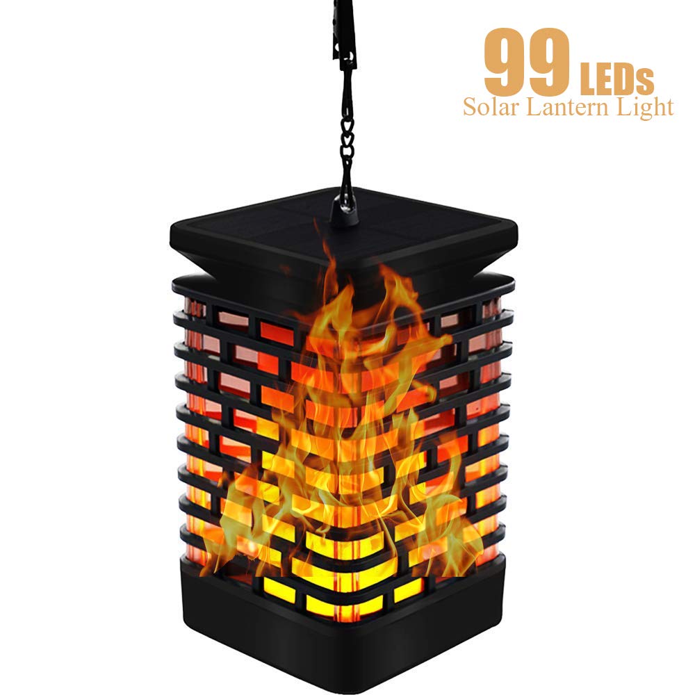 Solar Flame Hanging Lantern Lights Outdoor Solar Lanterns Light Ip55