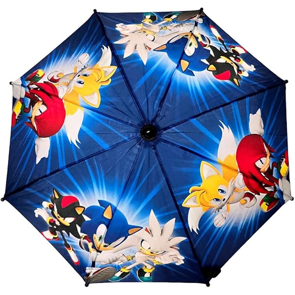 Veste Coupe-vent Imperméable Pour Enfant Sonic The Hedgehog - Capuche, Fermeture éclair, Manches élastiques