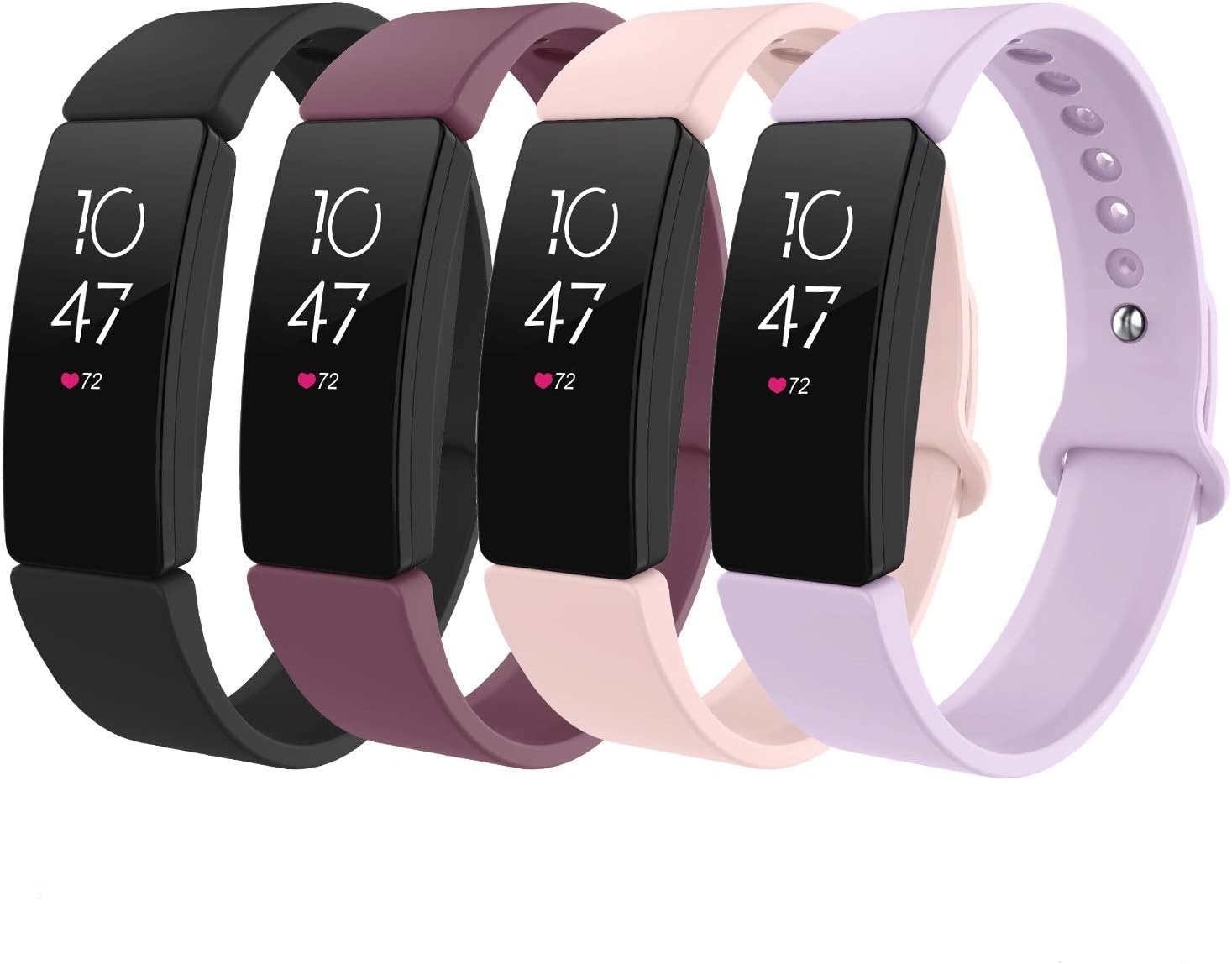 Recoppa Waterproof Bands Compatible with Fitbit Inspire HR/Fitbit Inspire/Fitbit Ace 2 Wristbands Soft Sports Straps for Women Men, Small, Large