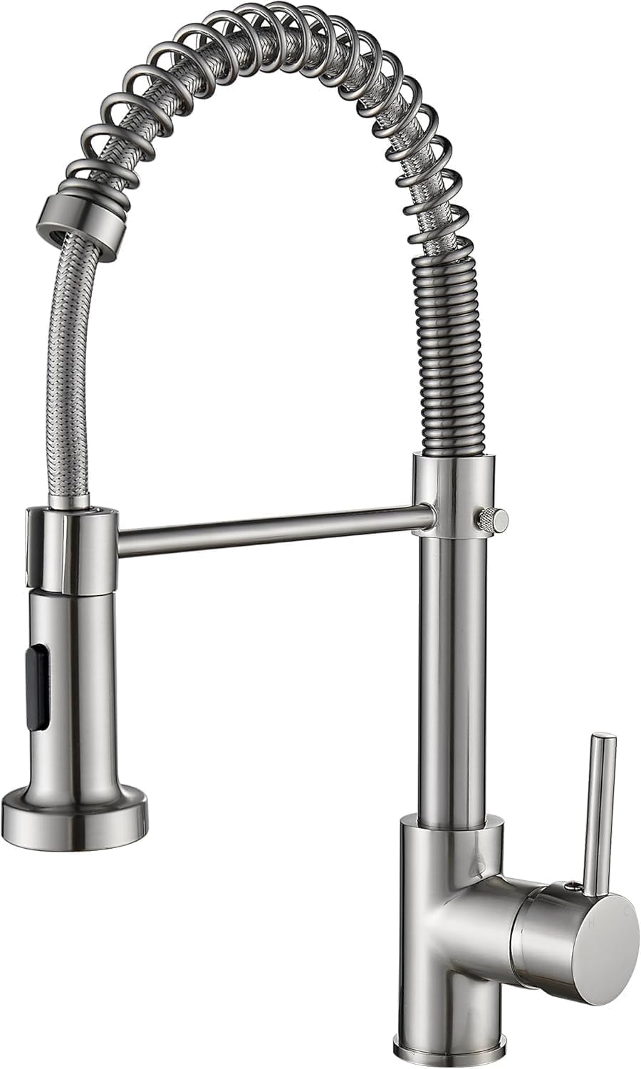 Cobbe Kitchen Tap Brushed Nickel Pull Down Sprayer 2 Modes High Arc 360°