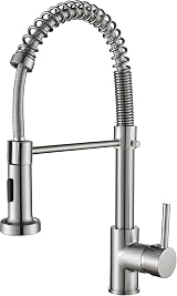 Cobbe Kitchen Tap Brushed Nickel Pull Down Sprayer 2 Modes High Arc 360°