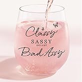 TIAOFENGZHEN Funny Gifts for Women – Sassy Cute Fun Birthday Present for Friends, Sister, Coworkers, Neighbor Girlfriend Lovers, Gag Gifts for Woman, Man – 15oz Wine Glass for Women, Christmas Gift