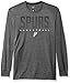 Ultra Game NBA Official Men’s Super Soft Game Day Long Sleeve T-Shirt - Unisex, San Antonio Spurs, Heather Charcoal, Large