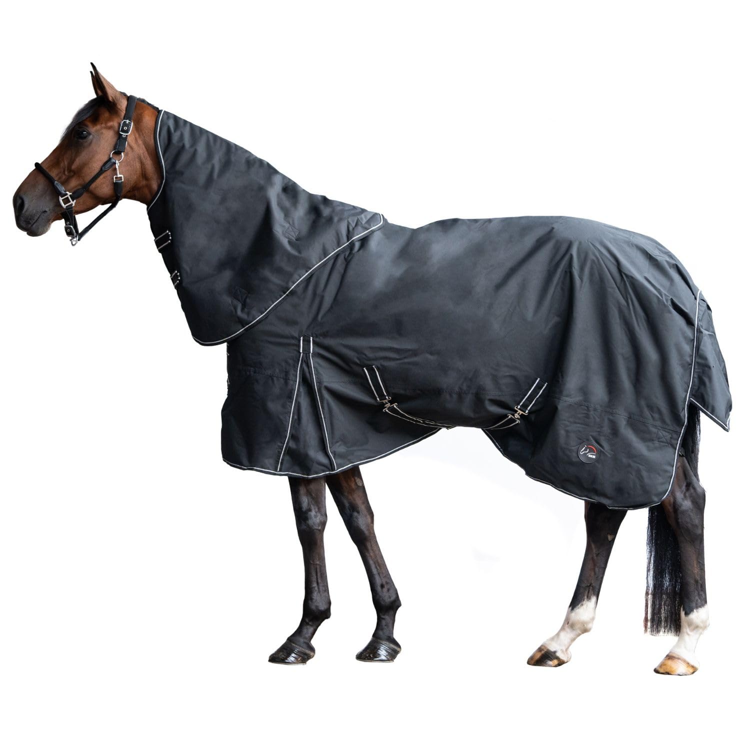 HKM 10391 Outdoor Blanket with Removable Neck 200 g Filling Black 135 cm
