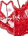 ADORNEVE Women Sexy Lace Mini Chemise Backless Babydoll Deep V Halter Lingerie