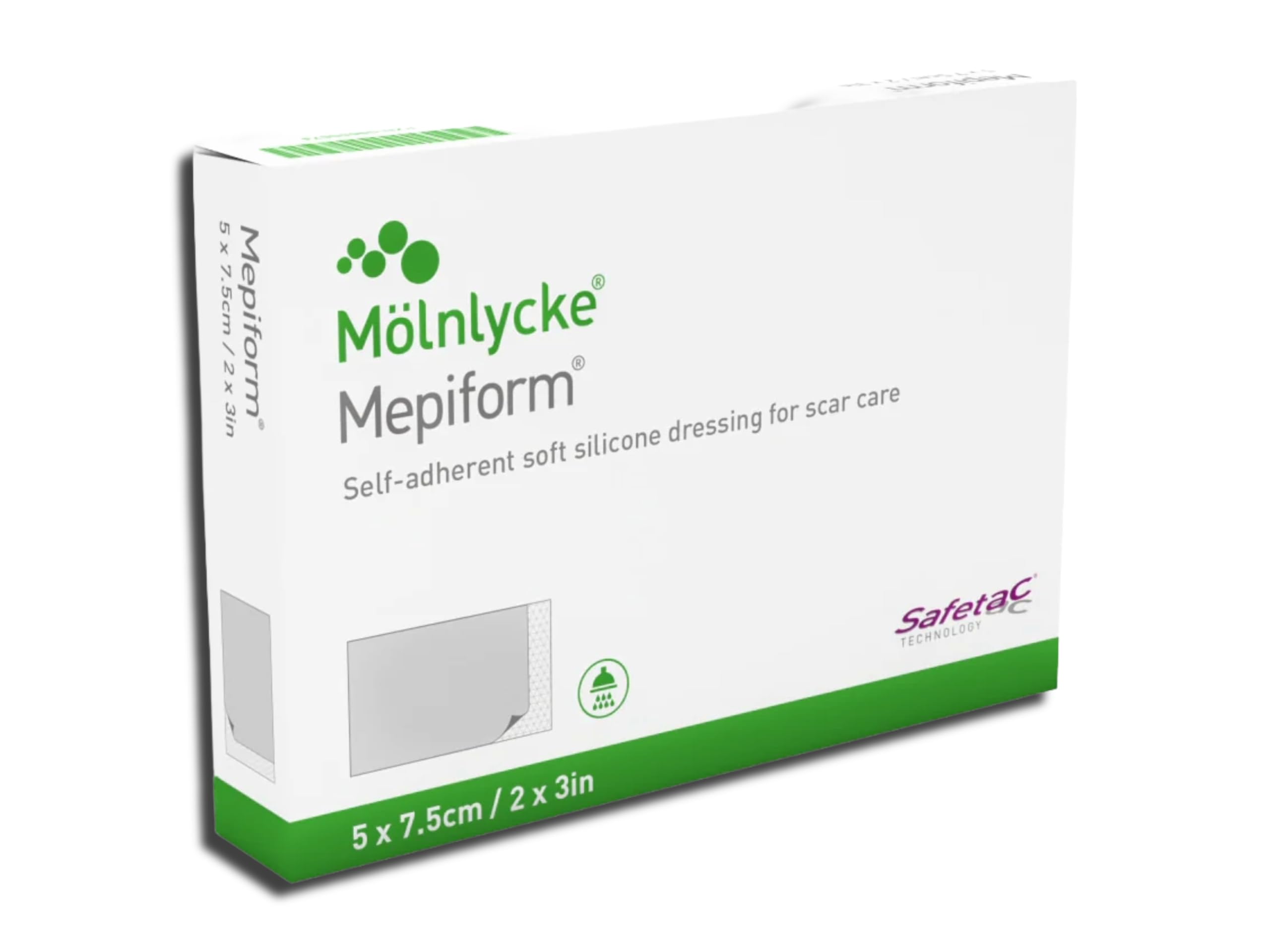 MEPIFORM 5cm x 7.5 cm Silicone Dressings (Pack of 5) Scar Treatment/Reduction