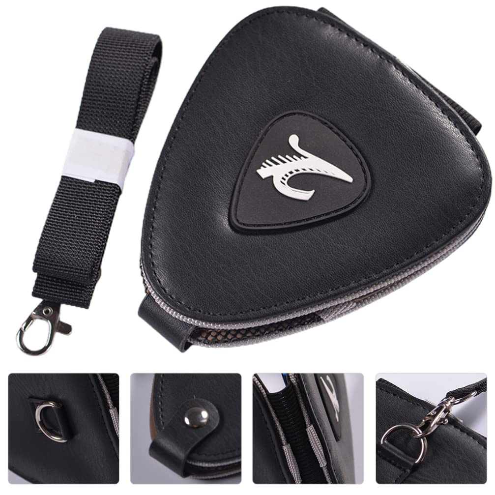 Leather Storage Bag for Guitar Picks, Holder for 24 Guitar Picks, Practical and Portable Musicians