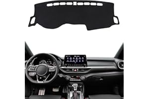 BIBLOZ Dash Cover for Kia Forte 2019-2024 Accessories Black Flannel Dashboard Cover Mat Car Dashboard UV Sun Protection